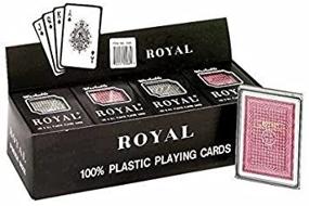 img 4 attached to 🎴 Royal - 100% Plastic Poker Size Playing Cards, 3.5" x 2.5", Pack of 12 - Enhanced SEO