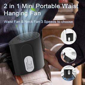 img 3 attached to USB Rechargeable Waist Fan Personal Fan Clip - 3-Speed Mode Portable Fan for Outdoor Working, Hiking, and Traveling
