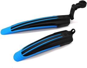 img 1 attached to 🚲 Adjustable Road Mountain Bike Bicycle Cycling Tire Front/Rear Mud Guards Mudguard Fenders Set - BlueSunshine