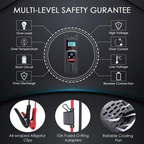 img 1 attached to 🔋 LEICESTERCN Car Battery Charger Maintainer - 6V 12 Volt Trickle Charger with Smart Automatic Repair Maintenance for Automotive, Motorcycle, Lawn Mower, Boat, AGM, GEL - Detachable O-Rings Alligator Clips