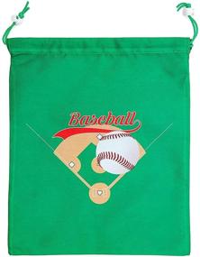img 2 attached to Baseball Drawstring Party Favor Bags