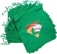 baseball drawstring party favor bags logo