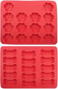 img 4 attached to ❄️ GYBest GGT01 Large Ice Cube Trays, Food Grade Silicone Baking Molds, 2-Pack, Red