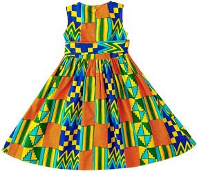 img 3 attached to HongyuAmy African Sleeveless Vintage Dresses Girls' Clothing
