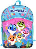 large pocket backpack with baby shark design logo