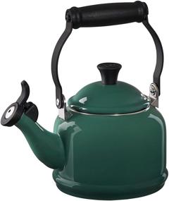 img 4 attached to Le Creuset Черный раскаленный эмалью Чайник из стали 1-1/4 кварты Artichaut