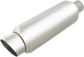 img 3 attached to 🏎️ DC Sports EX-5010 Universal Round Stainless Muffler: Slant Cut Tip, Stainless Steel Excellence