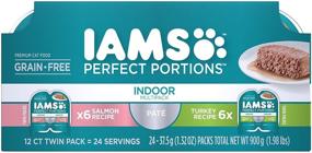 img 1 attached to 🐱 Iams Premium Cat Food Grain Free Perfect PORTIONS Indoor Multi Pack - Salmon & Turkey Recipe (12-Servings each)