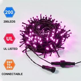 img 1 attached to 🎀 66FT Pink LED String Lights for Bedroom, 200 Pink Valentine Fairy Lights with 8 Modes, Waterproof Pink Twinkle Christmas Lights for Wedding Girls Birthday Party, Indoor Outdoor Decoration - Great Gifts!