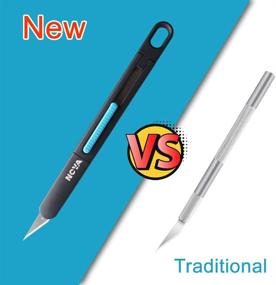 img 3 attached to 🔪 Nova Precision Craft & Hobby Knife: Premium Safety Cutter for Art, Vinyl Weeding, and Trimming with Innovative Flat Design, Retractable #11 Fine Point Blade, Super Slim and Safe