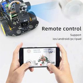 img 1 attached to 🤖 Smart Robot Car Kit with Raspberry Pi 3B/3B+/4B: Wireless WiFi/Bluetooth Control, Real-Time Image/Video, Path Planning & App Control