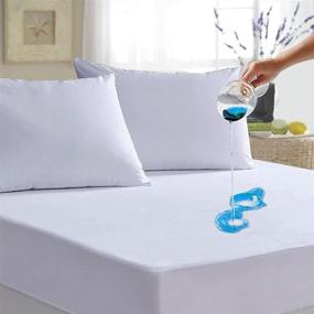 img 4 attached to Ruili 2 Pack Full Size Waterproof Mattress Protector: Breathable, Noiseless, and Deep Pocket Bed Mattress Cover - Fits up to 21 Inches