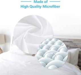 img 1 attached to Ruili 2 Pack Full Size Waterproof Mattress Protector: Breathable, Noiseless, and Deep Pocket Bed Mattress Cover - Fits up to 21 Inches
