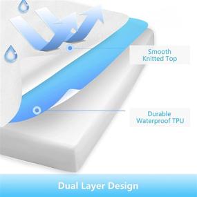 img 3 attached to Ruili 2 Pack Full Size Waterproof Mattress Protector: Breathable, Noiseless, and Deep Pocket Bed Mattress Cover - Fits up to 21 Inches