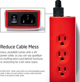 img 2 attached to 💡 Portable Joule Surge Protector Power Strip: 3 Outlets, 2 USB Ports for Travel, Hotel, Home, and Office