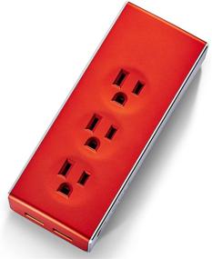 img 4 attached to 💡 Portable Joule Surge Protector Power Strip: 3 Outlets, 2 USB Ports for Travel, Hotel, Home, and Office