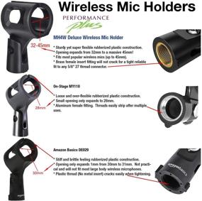 img 1 attached to 🎤 Unbreakable Mic Holders: Performance Plus Large Barrel/Wireless - Buy 3 Get 1 Free! (MH4W-4)