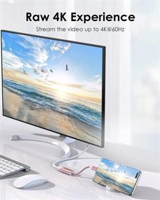 img 3 attached to 🌹 LENTION Адаптер USB C к HDMI, 4K/60 Гц цифровой AV для MacBook Pro 13/15/16, iPad/Surface/MacBook Air, Samsung S21/S20/S10/Note 21/20, стабильный сертифицированный драйвер - CB-CU607 (Розовое Золото)