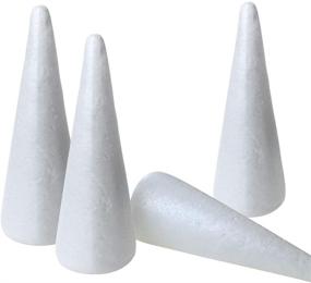 img 1 attached to 📦 Pack of 10 White Durafoam Cones by MotBach - Ideal for DIY Home Crafts, Christmas Trees, Centerpieces, Floral Arrangements, and Projects