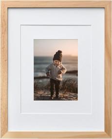 img 4 attached to 🖼️ KINLINK 11x14 Natural Wood Picture Frame: Versatile Display for Photos 5x7/8x10, With or Without Mat - Wall Mountable and Tabletop Compatible