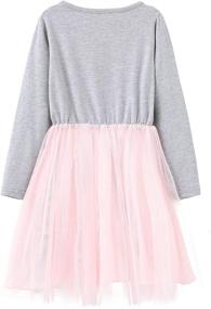 img 3 attached to 🦄 Pleated Unicorn Ruffles Dresses for Girls – Beautiful Clothing