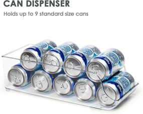 img 2 attached to Vtopmart Clear Plastic Beverage & Canned Food Dispenser - 4 Pack Soda Can Organizer for Refrigerator, Fridge Organizer Bins for Freezer, Kitchen, Pantry, Countertops, Cabinets