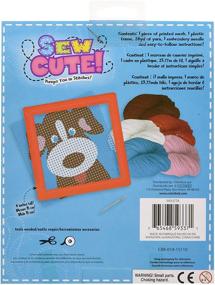 img 1 attached to 🐶 Colorbok 59337 Dog Learn to Sew Needlepoint Kit with 6x6 Red Frame - Fun & Educational Craft Activity for Beginners