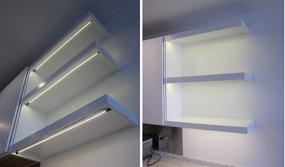 img 1 attached to 💡 18-Inch Cool White Designer Series LED Under Cabinet Lighting with Dimmer, Power Supply, and 3 Panels - Inspired LED