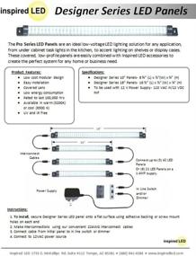 img 4 attached to 💡 18-Inch Cool White Designer Series LED Under Cabinet Lighting with Dimmer, Power Supply, and 3 Panels - Inspired LED