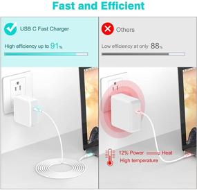 img 2 attached to 🔌 USB C Charger Power Adapter for MacBook Pro 16, 15, 13 inch, New Air 13 inch 2020/2019/2018, Thunderbolt 3 Block, 6.6ft 5A Cable