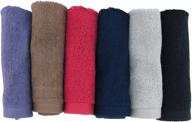 🎍 bamboomn silky soft bamboo rayon washcloth for face - extra durable blend - 12" x 12" - assorted dark colors - pack of 6 logo