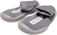👟 infant toddler kids first walking slippers: baby sock shoes with non-slip rubber sole logo