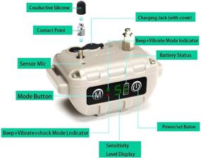 img 3 attached to Rechargeable Bark Shock Collar for Large Dogs | Adjustable Sensitivity & Intensity 🐕 | Anti-Barking Collar with Beep & Vibration | No Bark Collar for Medium Dogs