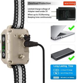 img 1 attached to Rechargeable Bark Shock Collar for Large Dogs | Adjustable Sensitivity & Intensity 🐕 | Anti-Barking Collar with Beep & Vibration | No Bark Collar for Medium Dogs