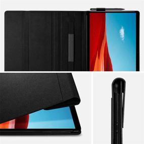 img 3 attached to 📱 Spigen Stand Folio Case for Surface Pro X with Pen Holder - Black (2021/2020/2019)