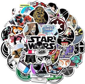 img 4 attached to 🌟 50 PCS Star Wars Stickers for Laptop, Water Bottle, Luggage, Snowboard, Bicycle, Skateboard, Decal for Kids, Teens, Adults - Waterproof Aesthetic Stickers
