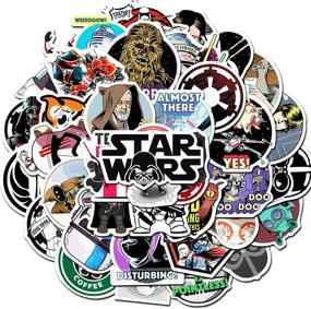 img 4 attached to 🌟 50 наклеек Star Wars для ноутбука, бутылки с водой, багажа, сноуборда, велосипеда, скейтборда, декор для детей, подростков, взрослых - водонепроницаемые эстетические наклейки