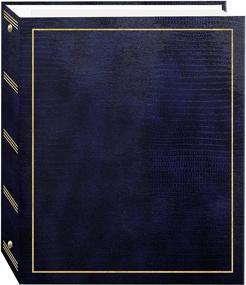 img 4 attached to 📸 Pioneer Magnetic Self-Stick 3-Ring Photo Album - Navy Blue (100 Pages) - Rejoice in Your Memories!