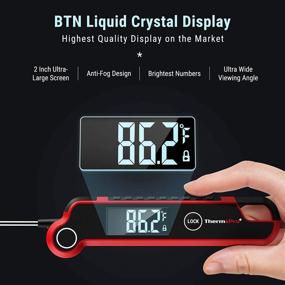 img 3 attached to 🌡️ ThermoPro TP620 Instant Read Meat Thermometer with Thermocouple Sensor – Backlit Kitchen Thermometer with Motion-Sensing – Digital Food Thermometer for Cooking, Smoker, BBQ Grill