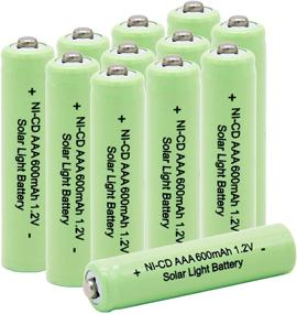 img 4 attached to QBLPOWER AAA Ni-Cd 1.2V Solar Rechargeable Batteries for Garden Lights 🔋 (12 PCS) - 600mAh Triple A Solar Battery Cells for Outdoor Lamps