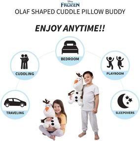 img 2 attached to 🥶 Disney Frozen 2 Olaf Super Soft Plush Snuggle Cuddle Pillow - Franco Kids Bedding, One Size