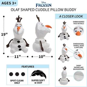 img 1 attached to 🥶 Disney Frozen 2 Olaf Super Soft Plush Snuggle Cuddle Pillow - Franco Kids Bedding, One Size