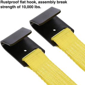 img 1 attached to 🚗 Trekassy Wheel Net Car Tow Dolly Straps, 2 Pack, Heavy Duty for 14&#34;-17&#34; Tires, 10,000 lbs Break Strength, Including 2 Axle Straps and 1 Convenient Carrying Bag