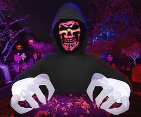 img 2 attached to 👻 Magnify Your Halloween Ambiance with MAOYUE 6.8ft Outdoor Inflatable Grim Reaper for Spooky Yard Decor