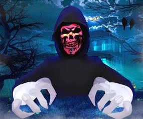 img 4 attached to 👻 Magnify Your Halloween Ambiance with MAOYUE 6.8ft Outdoor Inflatable Grim Reaper for Spooky Yard Decor