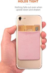 img 2 attached to OBVIS Stick On Wallet Sleeve Cell Phone Pocket Card Holder Pocket Pouch For IPhone Android Smartphone Pink