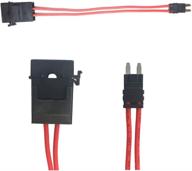 🔌 specialized ecu repair car fuse holder connector - mini atm, 32v, 20 amp, 16 gauge, red wire cable - conveniently tap and test automotive circuits, ideal for inaccessible fusebox panels - 14.5 inch logo