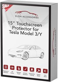 img 2 attached to 🔝 Защитное стекло на экран с матовым покрытием высшего качества для Tesla Model Y и Model 3: точная посадка, легкая и без пузырей установка, улучшенная защита от царапин и отпечатков пальцев, без бликов.