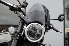 img 2 attached to Dart Classic Flyscreen (Petrol Blue) Motorcycle Windshield Compatible With Triumph Scrambler 1200