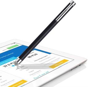 img 1 attached to 🖊️ ChaoQ Stylus Pens for Touch Screens – Capacitive Mesh Fiber Stylus (2-Pack) with 12 Replaceable Tips – Black